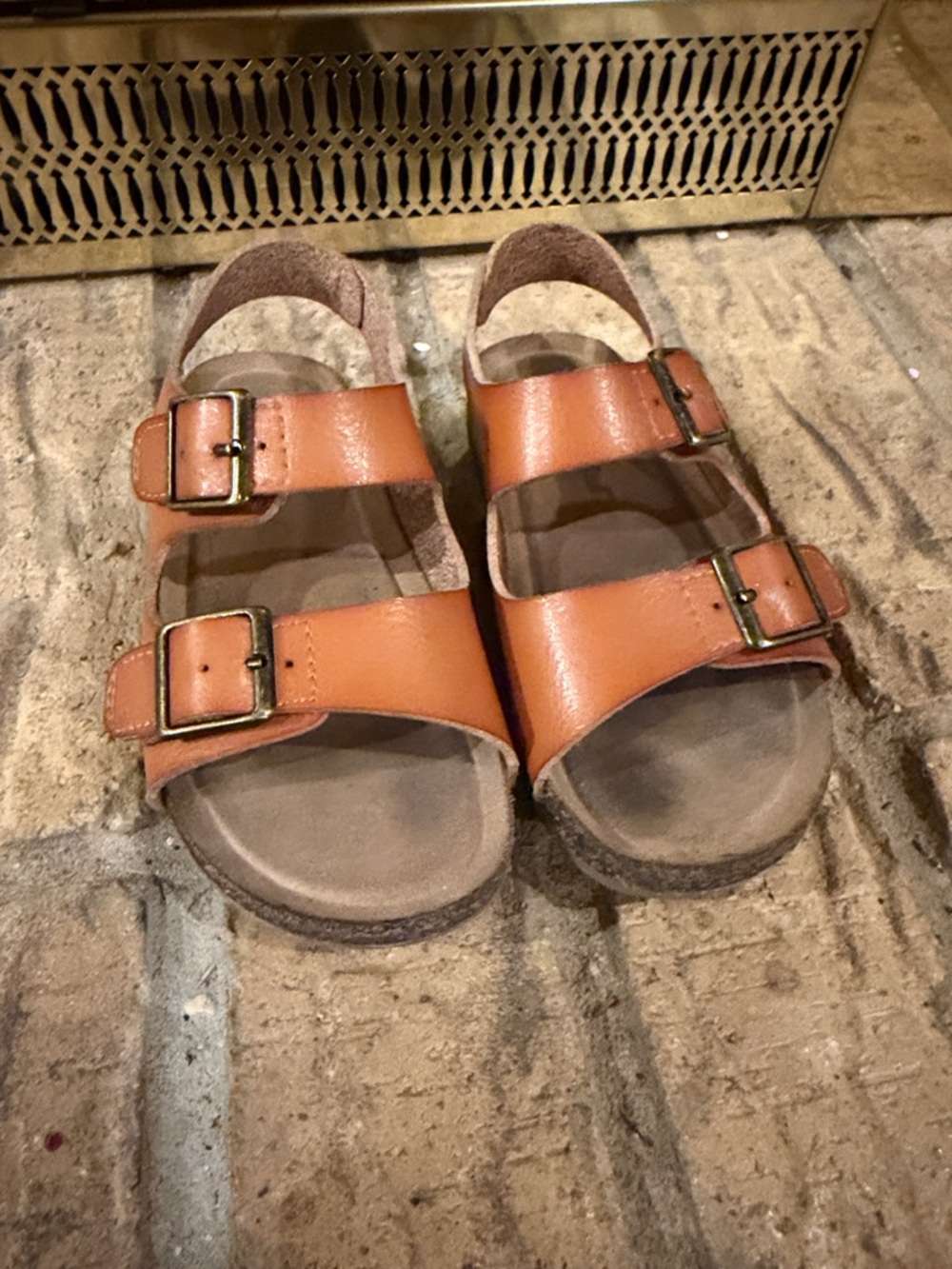 Cat & Jack Brown Double-Buckle Kids Sandals